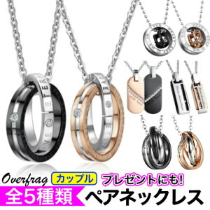 ペアネックレス 2本セット 永遠の愛 ペア ネックレス W リング シルバー アクセサリー カップル ジュエリークリスマス お揃い ペアルック バレンタイン ホワイトデー プレゼント 大人 高校生 大学生 メンズ レディース シンプル シンプル SSS