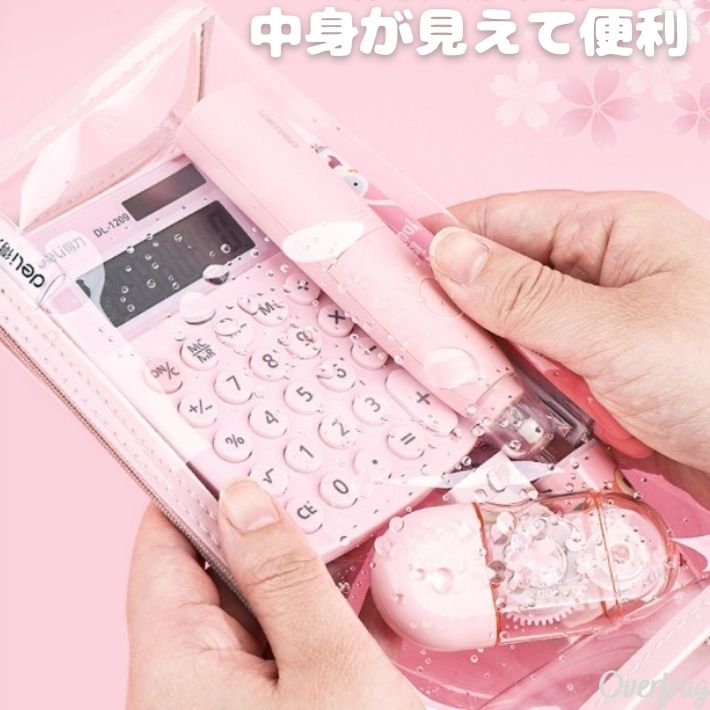 ポイント5倍透明 TPU ペンケース おしゃれ 大容量 大人 高校生 女子 スリム かわいい 可愛い クリア シンプル 中学生 筆箱 化粧ポーチ 小さめ 機能的 コスメポーチ 20代女性 ファスナー ポーチ ゴルフポーチ 小物入れ 旅行 通勤 通学 プレゼント 送料無料 ポイント消化 overfrag-10001922 ファッション雑貨オーバーフラッグ サンプル画像3