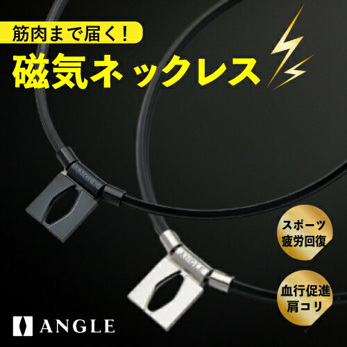 楽天ファッション雑貨オーバーフラッグ【正規品】ANGLE アングル 磁気ネックレス e.MODEL 01 NECKLACE eモデル 01 ネックレス 磁気 磁力放射 メンズ レディース おしゃれ 45cm 50cm ゴルフ 野球 テニス サッカー 陸上 ランニング アスリート スポーツ プラチナ ブラック 肩こり 血行促進 アクセサリー 日本製