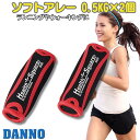 ダンノ D7285 ソフトアレー 0.5kg×2個セット スポーツトレーニング用 ソフトダンベル 筋トレ・エクササイズ向け フィットネス ハンドウェイト 持ち運びやすい 柔軟素材 体幹強化 ウエイトトレーニング ダイエット