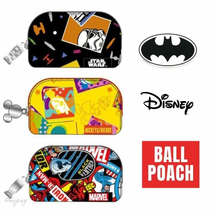 ディズニー マーベル スターウォーズ ゴルフボールケース 2個用 ティーホルダー付き ボールポーチ メンズ レディース ミッキー バットマン ジョーカー おしゃれ かわいい ラウンド MARVEL 景品 ゴルフ用品 小物入れ カラビナ付き ボール入れ 人気 ティーホルダー