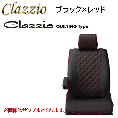 ES-0621 ブラック×レッド Clazzio QUILTING Type シートカバー スズキ ラパン HE21S H14(2002)/10〜H16(2004)/9 ターボ / MODE II / ベネトンバージョン / ターボ バージョン H15.8〜の(X / X2 / MODE)