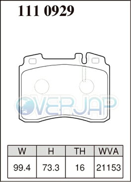 Z1110929 / 1150841 DIXCEL Zタイプ ブレーキパッド 1台分セット MERCESES BENZ W124 (AMG) 124036 1994〜1995 E60 AMG 車台No.B927761〜