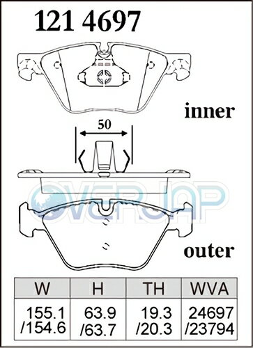 P1214697 / 1254561 DIXCEL プレミアム ブレーキパッド 1台分セット BMW F11(TOURING) MT25/XL20/MX20/MU30/XL28 2010/9〜2017/6 523i/523d/528i 2