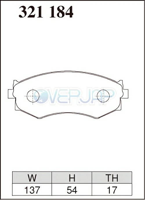 Z321184 DIXCEL Zタイプ ブレーキパッド フロント左右セット 日産 ブルーバード RNU12 1987/9〜1991/8 1800 Engine[CA18DT](TURBO) 2