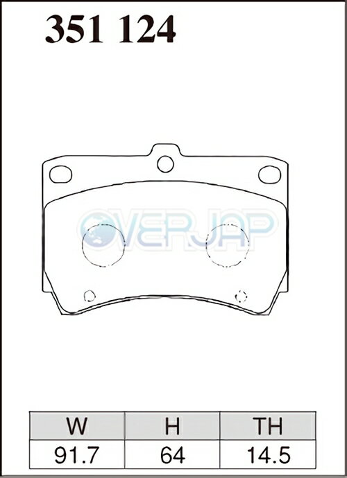 EC351124 DIXCEL EC ブレーキパッド フロント左右セット マツダ ファミリア BG3P 1989/1〜1991/3 1300 車台No.〜300930