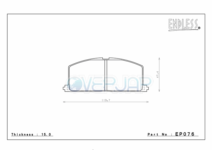 TYPE R EP076 ENDLESS TYPE R ブレーキパッド フロント左右セット カローラ II・ターセル・コルサ・サイノス EL31 1986/5〜1990/9 1500 ターボ・4輪ディスク