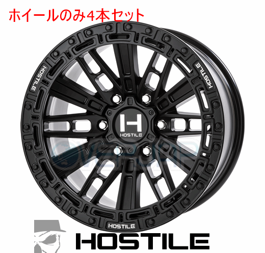 4本セット HOSTILE MOJAVE (モハベ) アスファルト 17インチ 9.0J 139.7/6 0 プラド 120系