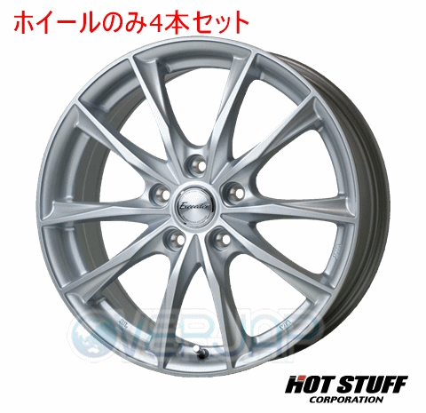 4本セット HOT STUFF Exceeder E06 メタルシルバー (MS) 16インチ 6.5J 100/5 48 インプレッサスポーツ GP7