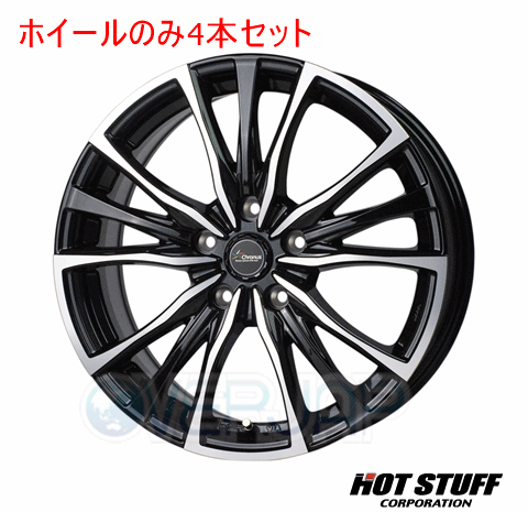 4本セット HOT STUFF Chronus CH-110 メタリックブラックポリッシュ (MB/P) 18インチ 7.5J 114.3/5 38 ヴァンガード ACA33W