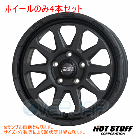 4本セット HOT STUFF MADCROSS RANGER マットブラック (MTBK) 12インチ 4.0J 100/4 43 ミニキャブバン DS17V