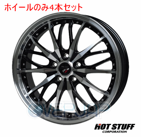 4本セット HOT STUFF Precious HM3 メタリックブラックポリッシュ (BK/P) 17インチ 7.0J 114.3/5 38