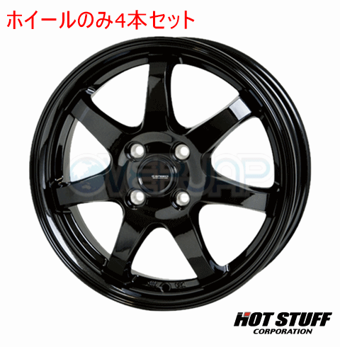 4本セット HOT STUFF G.speed G03 メタリックブラック(MBK) 15インチ 5.5J 100/4 43