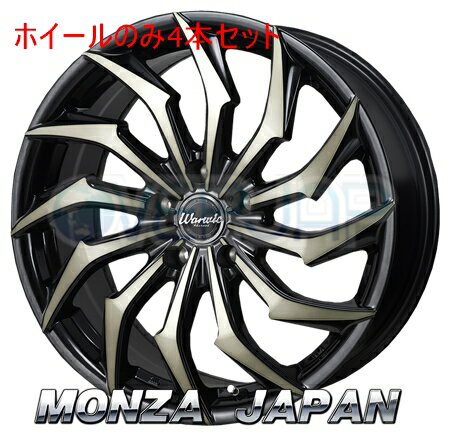 4本セット MONZA JAPAN Warwic HARVEL ブラック＆ブラッククリア/ポリッシュ (BK/BKCP) 17インチ 7.0J 100 / 5 50 オーパ ZCT10