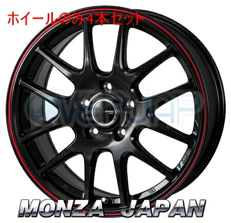 4本セット MONZA JAPAN JP-STYLE JEFA パールブラック/レッドライン (PBK/RD) 17インチ 7.0J 114.3 / 5 38 スカイライン PV36