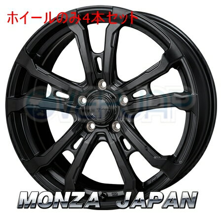 4本セット MONZA JAPAN HI BLOCK VILAS サテンブラック (SBK) 17インチ 7.0J 114.3 / 5 38 エクストレイル TNT31