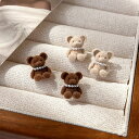 クマのピアス かわいいアクセサリー (T)(4)