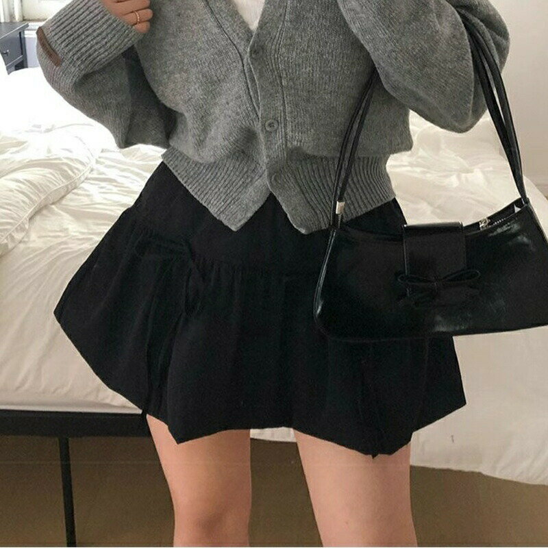 ミニスカート　リボン付き (T)