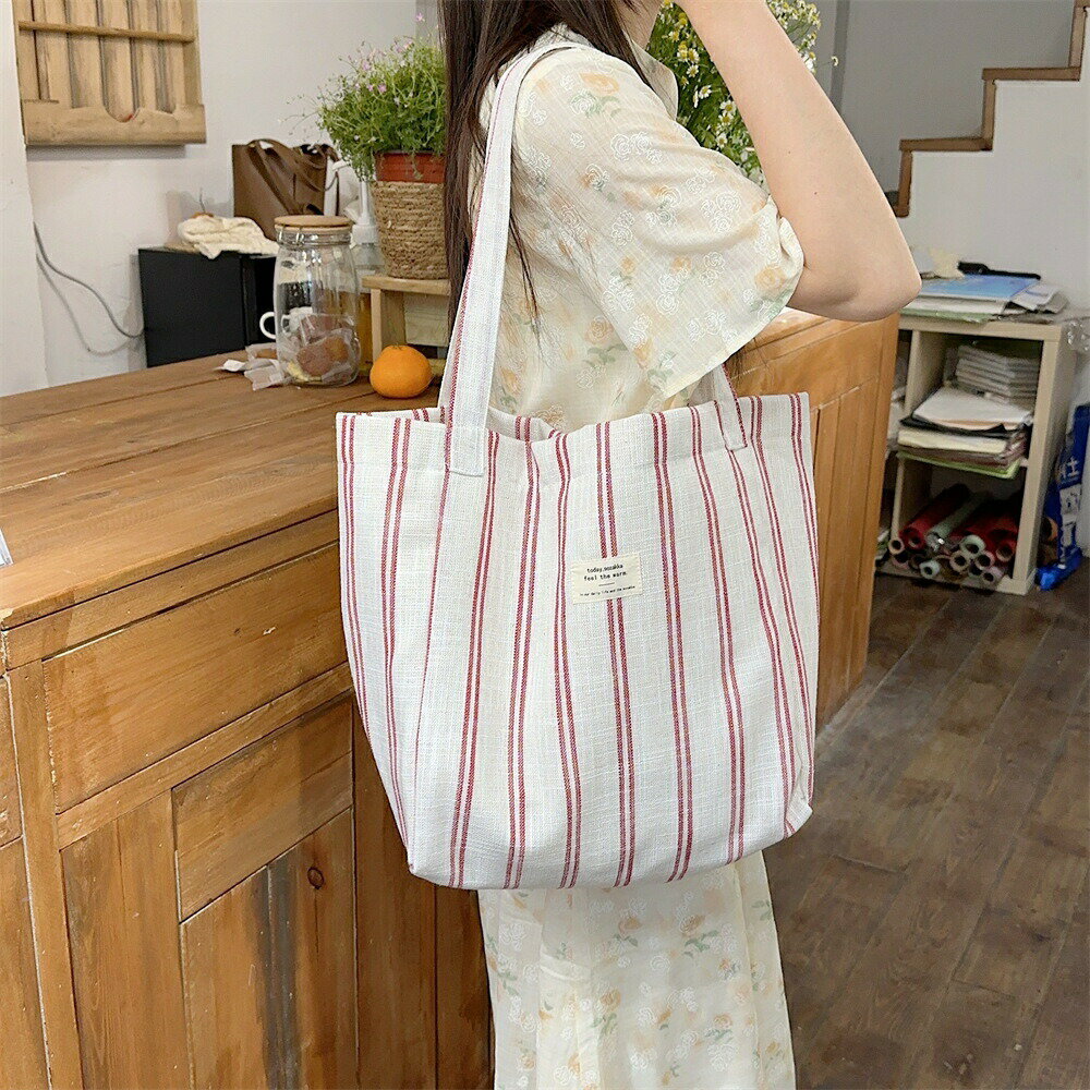 ストライプ柄エコバッグ (T)