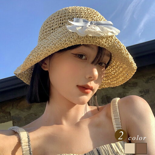麦わら帽子 バケットハット 春夏 レディース 韓国ファッション リボン (T) 麦わら帽子 バケットハット 春夏 レディース 韓国ファッション リボン (T)