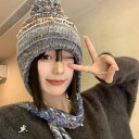 イヤーニットキャップ レディース 韓国ファッション (T)(4)