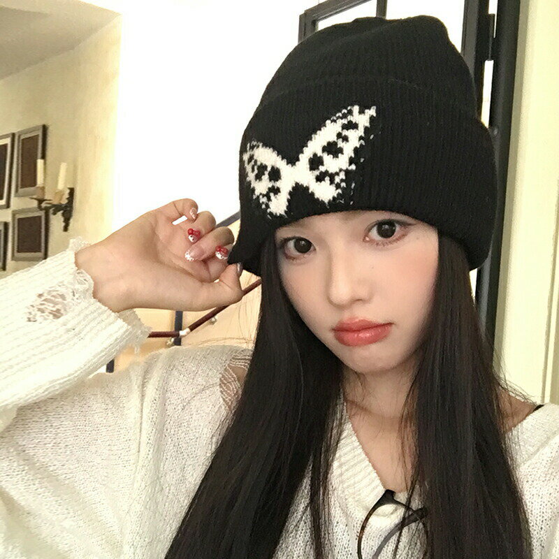 ニットキャップ　ビーニー　胡蝶 (T)