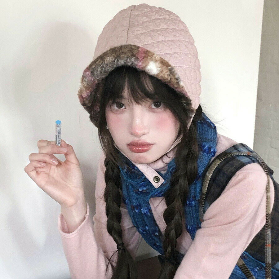 フライトキャップ　レディース　韓国ファッション　花 (T)