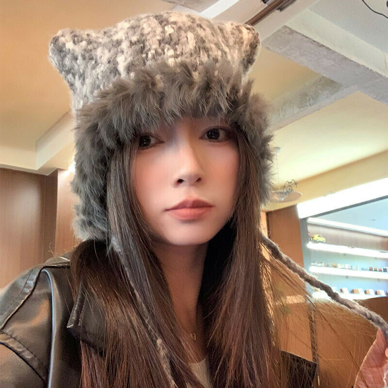 猫耳ニットキャップ (T)