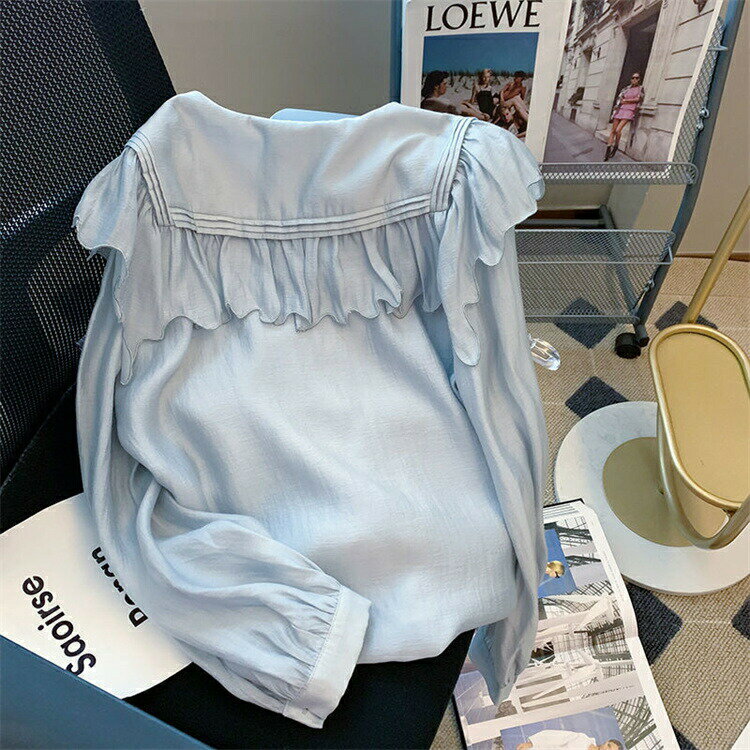 韓国ファッション 長袖シャツ (T)