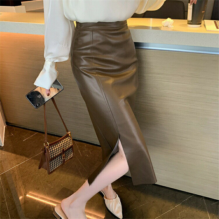 INSスタイル 秋 中長 ロングスカート (T)