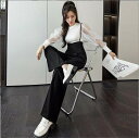 ハイウエストサロペット 女性 ゆったり ストレート (T)
