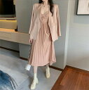 韓国ファッション ワンピース スーツ コート 2点セット (T)
