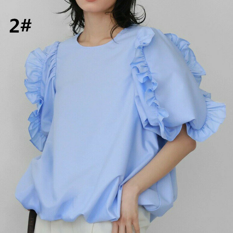 パフスリーブ ブラウス シャツ レディース トップス (T)