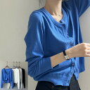 カーディガン ニットトップス レディース 長袖 (T)(4)