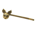 【ポスト投函送料無料】ヘアアクセサリー かわいいヘアピン プチプラアクセサリー アンティーク調 アニマルヘアピン ハイエナ