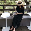 ロングワンピ 五分丈袖 レディース ワンピース Vネック 夏 半袖ワンピース ゆったり マキシ丈ワンピース 5分丈袖ワンピース オーバーサイズ(4)