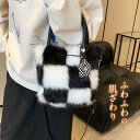 ファーバッグ レディース トートバッグ もふもふ 小さいめ おしゃれ カジュアル 手提げ 2way ショルダーバッグ 斜め掛け 小物入れ