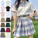 女子高校制服 セーラー服 スクールシャツ ブラウス スクールスカート プリーツスカート 半袖 女子 制服 スクールウェア(4)
