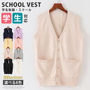 スクールベスト 制服 学生服 女の子 学生 ベスト スクールニット ニットベスト 前開き 中学生 高校生 女子高生 無地 通学 コットン 卒業式 入学式