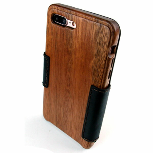 ［送料無料！］木製ケースiPhonee 8 Plus専用木と革のケースBOOKタイプ［納期：3〜5週間（受注生産品）］