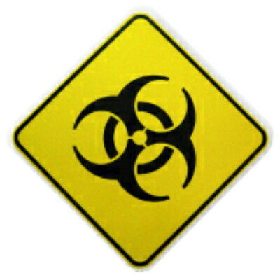 TRAFFIC-SIGN（トラフィックサイン）【D-8】［標識：バイオハザード］［サイズ：61.5cm×61.5cm］
