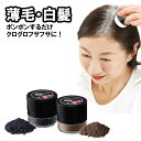 白髪隠し 白髪カバー 頭皮ファンデ ヘアファンデ 薄毛 白髪 黒髪ケア 男女兼用 簡単 使いやすい 地肌 隠す うす毛 ブラック ダークブラウン ボリューム感アップ 増毛 薄毛ケア ふさポンくろポン【メーカー正規品】ふさぽんくろぽんヘアパウダー