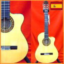 MANUEL FERNANDEZ /マヌエル・フェルナンデス　GUITARS　MF-45SECアンプで音出しできる　プリアンプ搭載のエレクトリック・フラメンコギター。そのまま弾いた生音も美しく、アンプに通しても美しくリアルな音です。 フラメンコギター専用に開発されたプリアンプを搭載したエレガット・フラメンコギター。 アンプに通せて、生音も良い。高音がラクラク弾けるカッタウェイ厳選された木材を使い、演奏性にこだわった　スペイン製のフラメンコギター 世界を代表するプリアンプメーカーFishman製のプリアンプ　「クラシカブレンド」　を搭載。 「クラシカブレンド」というプリアンプは特殊で、ナイロン弦に特化した専門的プリアンプです。 日本だけでなく世界的にプリアンプ単体としては未発売。 ナチュラルな音に加え、操作性が高く、さまざまな音楽シーンに対応できるよう設計されています。 *ナイロン弦（クラシカルタイプギターの総称でフラメンコギターが含まれています） ◆生音がイキイキ　アンプを通しても音が死なない エレガットに多い悩みの多くは、生音のパワーが落ちて物足りなく、アンプを通してもイマヒトツといった「どっちつかずの中途半端さ」 生音が美しく出るように特別設計された、エレガット用のフラメンコギター造りから生きた生音を実現。 アンプを通してもフラメンコギターの特徴を生かせる専用プリアンプを搭載していますので、アンプを通しても音が良い、欲張りな希望を叶えるフラメンコギターになりました。 ◆　高音が弾きやすい　カッタウェイ ハイポジションを苦労なく　楽に弾かせてくれる　カッタウェイモデル ◆　総単板　 表板、側板、裏板、すべてのギター材が単板（一枚板）。 合わせ板で作る合板ギターとは、音色も響きも全く違います。 また最も素晴らしいことが、弾きこめば弾きこむほどに味が生まれギターが良くなるということ。 単板ギターは成長し、音の鳴りが良くなり、響きが増していく特徴があります。 ◆　フラメンコの王者　 使用している木材は、表板がGerman　Spruce、側板・裏板は　Cypressです。 この木材の組み合わせは、フラメンコギターで最も良いとされています。 Manuel　Fernandezは特に品質にこだわりをもっており、厳選された材料だけを使用しています。 &nbsp;&nbsp;ネックの状態を保つために ネックの裏側にある黒いライン。ネックにCEADER WITH　EBONA　REINFORCEMENTという方法を用いています。 1本木でネックを作ると全体が同じ木のため、温度湿度の変化で同じように収縮。 このためネックの曲がりや反りが生じやすくなります。 エボニー（中央の黒いラインの部分）で補強を施すことで、長く良い状態のネックをキープできるのです。この方式は手間のかかる仕事ですので、高い品質のギターにはこのような仕様がされ、長い年月愛用できるよう配慮されています。 ◆　エボニー　指板エボニーは古くから高級弦楽器の指板に使用されています。 硬いエボニーから紡ぎだされる音は、一音一音がはっきりと、力を持っています。音の立ち上がりが良く、軽いタッチでも即反応。奏者の思う音が出せます。&nbsp;◆　今日から　早いポジション移動が　得意！ポジション移動の目印となるポジションマーク。 演奏する時に上にくるネック面だけに、白いドットつき（3、5、7フレット） 早い移動も、サッとできます。あなたの早いポジション移動に、誰もが賞賛まなざしでしょう。 他のフラメンコギターにはついていません。奏者にだけ見える隠れポイント。 ◆　エレクトリック・フラメンコの魅力 マイク不要で、アンプまたはPAに直接つなげる便利性。アンサンブルで他の音に埋もれることなく、バランス良く音楽を表現することができます。 またマイクで音を拾うと演奏位置を固定されしまいますが、エレクトリック・フラメンコは演奏位置が固定されることがありません。 演奏中など、奏者が手元で音作りできるのも魅力です。 ◆　プリアンプ　といえば　Fishman　 世界一流のプリアンプメーカーに位置付けされる　Fishman 音作りのしやすさ、幅広く対応できる多様性から、世界のトップアーチスト達も高い評価を得ています。 「クラシカ・ブレンド」はナイロン弦専用の特別仕様で、一般販売をしていない専門的なピックアップです。 コンデンサーマイクとピエゾピックアップの両方を備えています。演奏に応じて、どちらか片方のみの使用も2つを融合しての音作りをも可能です。 1音1音の音色と歯切れ感などフラメンコギターの特色をピエゾピックアップで、、響きの豊かさと音が空気に馴染む自然感（エアリー感）をコンデンサーマイクで表現するなど多種多様な使い方が可能です。 ◆　完全ハンドクラフトのスペイン製ギター　Manuel　Fernandez オワリヤ楽器はManuel Fernandezギター取扱店として、日本で唯一販売許可を受けています。 Manuel Fernandezはスペインにギター工房を持ち、ギターの国スペインで数々の賞を受賞する品質の高いギター工房です。ハンドクラフト（完全手工製）ギターの高品質ギターを作り続けています。時間も手間もかかる製作方法のため量産はできません。 日本1社だけの販売店であるオワリヤ楽器でさえ、注文から完成まで約1年の製作期間を要し、輸入にいたります。ギターの品質は、フラメンコ王国スペインで定評を受けるだけあって、音質・鳴りは奏者の期待に充分に応え、満足を与えてくれます。胸の奥底からゾクゾクとした高揚感が湧き出してくる不思議な魅力を備えたギターです。◆　スリムなボディボディ幅は少し狭めです。西欧人よりも体格が華奢な日本人でも、弾きやすい。 ◆　手に馴染むスリムなネック　低めの弦高ナット幅　50.5mm (標準　51.5mm) 少し細めのため、日本人の手にもなじみやすい。 ネックの握りよく、不思議なほど滑らかに弾かせてくれます。ギターが良くないと、弦高は低く設定できません。音がビビる（フレットなどに触り音が濁る）からです。 設計が良いので、低めの弦高でも弾くことができます。他のギターだと弾けなかったあのフレーズも　このギターなら弾ける。これは珍しくないこと！ギターが変われば、音楽が変わります。 Top: Solid German spruce&nbsp; Back and sides: Solid Cypress Fingerboard: Ebony&nbsp; Bridge: Indian rosewood&nbsp; Neck: American cedar&nbsp; with ebony reinforcement Machinehead: Golden Scale: 650 mm. Nut width: 50.5 mm. Body width: 95-100 mm. body width: 75-80 mm. Electronics: Fishman Clasica BlendMANUEL FERNANDEZ　GUITARS　Made in Spain MANUEL FERNANDEZ　GUITARSのギター工房は、スペイン　バレンシアにあります。1968年に創業以来、少数精鋭の技術スタッフにより手工ギター製作に取り組んでいます。 弊社はMANUEL FERNANDEZ　GUITARSの日本唯一の販売店です。スペインから直輸入をしています。 MANUEL FERNANDEZ　GUITARSは1991年、高い技術職人に贈られるCRAFTSMAN PRIZEの名誉ある賞に輝いています。1993年にはギター制作の高い功績をたたえQuality Rewardに表彰されています。ギターを愛する、実力豊かなスタッフによって高品質のギターを生み出しています。 &nbsp;CRAFTSMAN YEAR 1991 QUALITY YEAR 1993 Craftman NOVA 2005