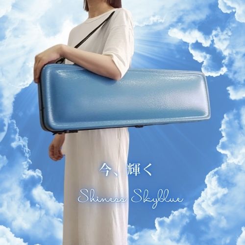 軽量 バイオリンケース セミハード 4/4 スカイブルー リュックタイプ 防水 頑丈 おしゃれ