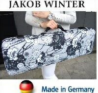 バイオリンケース　JAKOB WINTER【日本正規品】 ドイツ製　Retro/モノトーン花柄　4/4サイズ用角型リュック可
