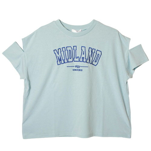 30%OFFセール SALE アルジー 子ども服 125cm-165cm ALGY 接触冷感」MIDLAND肩あきBIG半袖Tシャツ ミント メール便OK 2025春夏 子供服 女の子用 女子 キッズ ジュニア エフオー FO