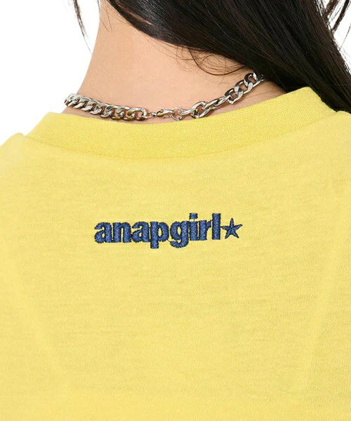 33%OFFセール SALE ANAP GIRL（アナップ ガール） メッセージロゴ ミニ Tシャツ イエロー XS(135-145cm)/S(145-155cm)/M(155-165cm) メール便OK 2026春夏 owl-10041700 OWL(子供服ブランドの通販) サンプル画像3