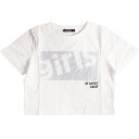 35%OFFセール SALE バイラビット 子ども服 半袖Tシャツ 120-160cm by LOVEiT girlsロゴTシャツ ショート丈 オフホワイト メ...