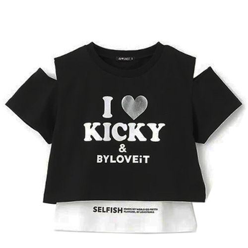 30%OFFセール SALE バイラビット 子ども服 120-160cm by LOVEiT 半袖Tシャツタンクセット クロ メール便OK 2025春夏 byLOVEiT バイ ラビット 子ども服 子供服 キッズ ジュニア 女の子のサムネイル