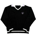 50%OFF SALE セール Candychuu キャンディチュウ 120-160cm 襟付きVネックセーター ブラック 130まではメール便配送 120cm...